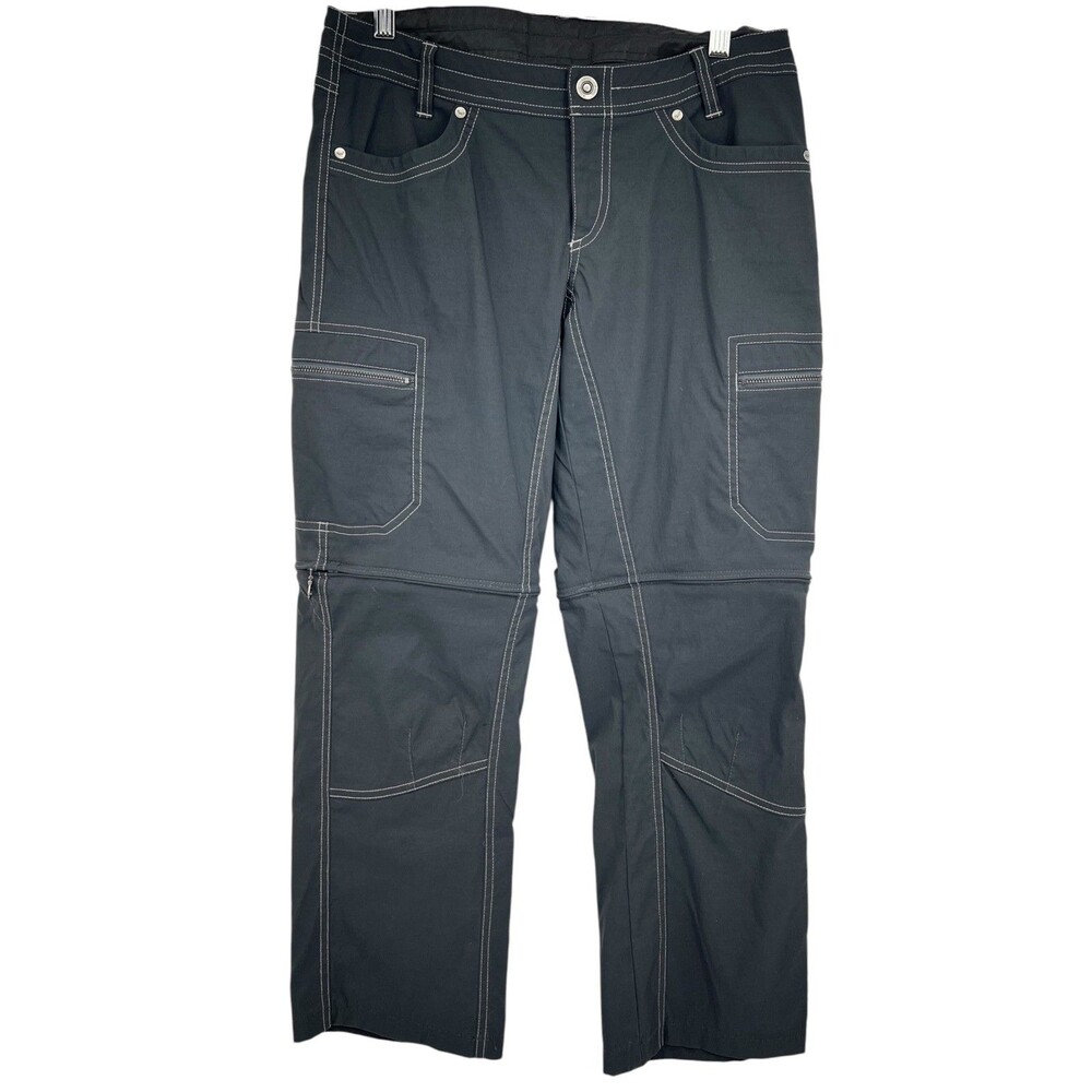 KUHL Pant Kliffside Convertible Pants Drawstring Hiking Women's 6 Gray